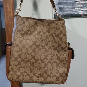 NWT Coach Pennie tan and Redwood hobo